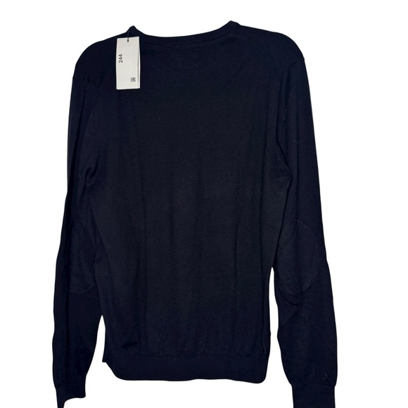 NWT Piombo Cotton Cashmere Silk Men's‎ Sweater Navy Blue Medium - Picture 2 of 4